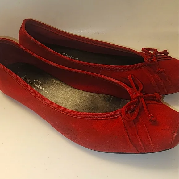 Jessica Simpson Red Women's Ballet Flats Size 8 - Picture 1 of 4